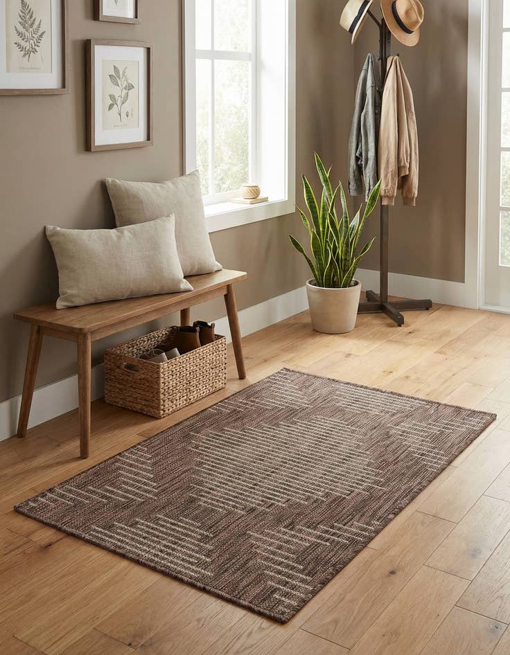 Detail image of  2' x 3'  Washable Modern Indoor / Outdoor Rug