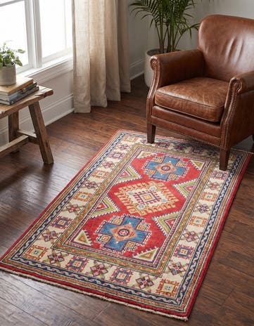 2' 6 x 4' 3 Hand Knotted Kazak Rug