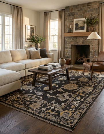 8' 3 x 10' 4 Hand Knotted Oushak Wool Rug