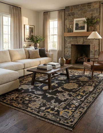 8' 3 x 10' 4 Hand Knotted Oushak Wool Rug