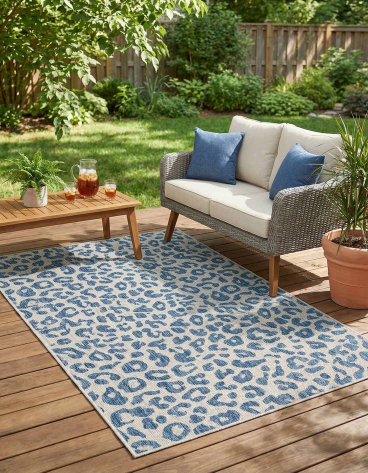 Detail image of 4' x 6'  Washable Safari Indoor / Outdoor Rug