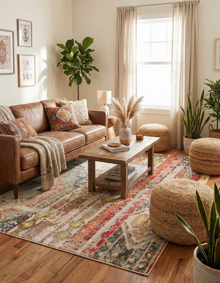 Detail image of 6' x 9' Easy-Clean Casablanca Indoor / Outdoor Rug