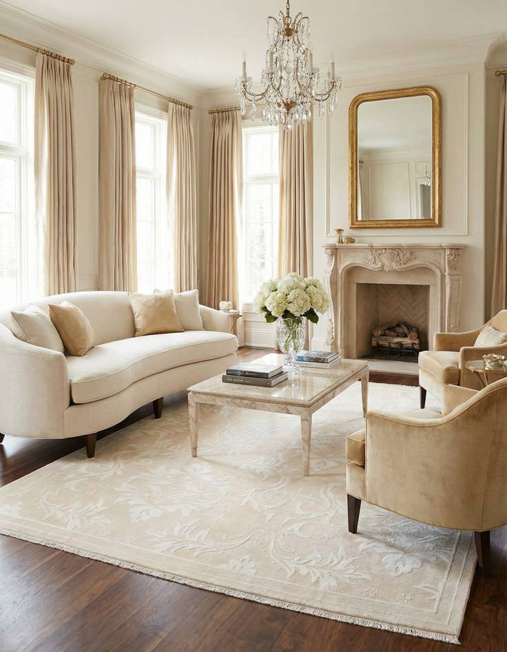 Detail image of 7' 9 x 9' 11  Hand Knotted Darya Wool Rug