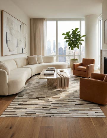 5' 1 x 8' 2 Cowhide Rug