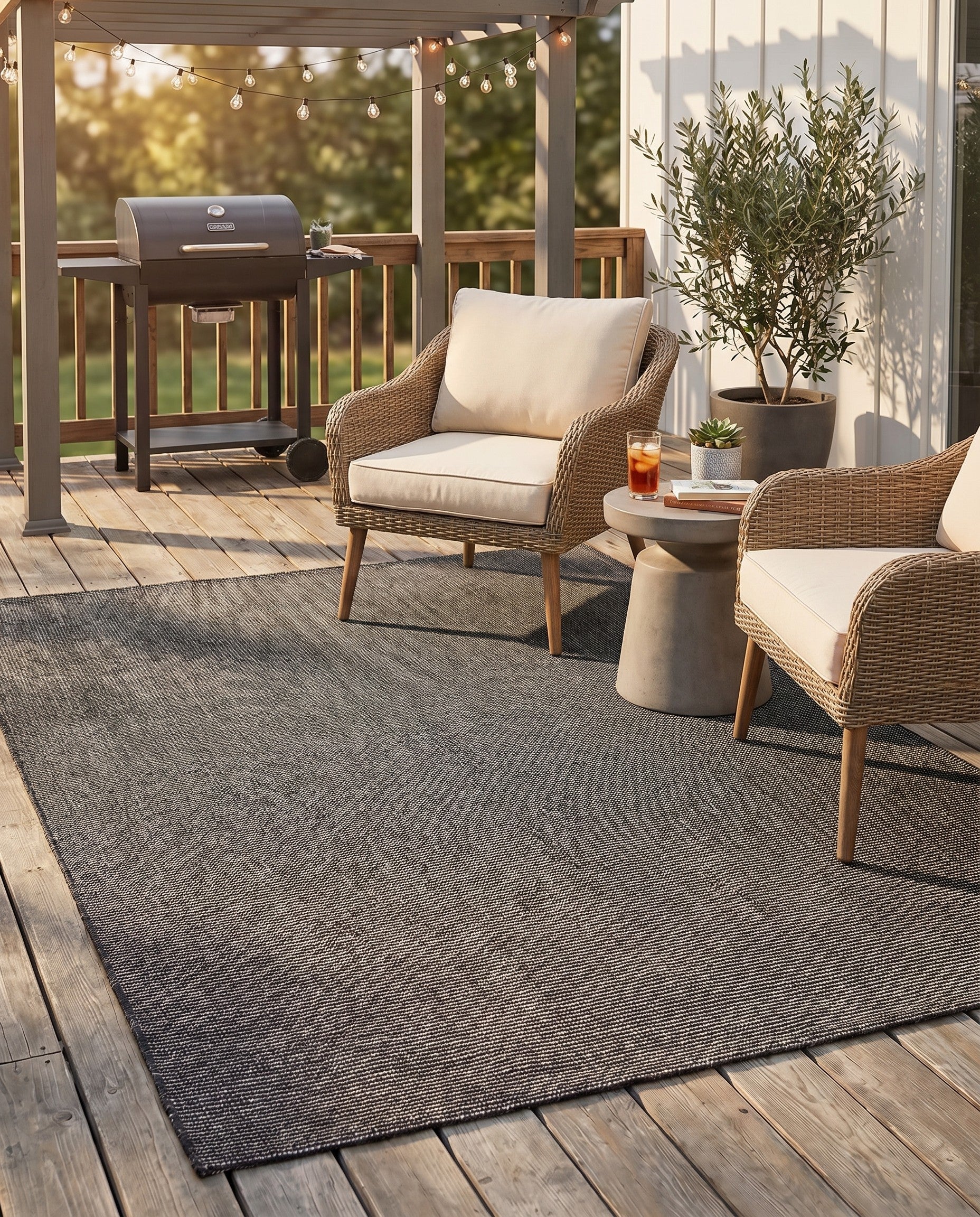 7' 10 x 7' 10 Easy-Clean Jill Zarin Palm Springs Indoor / Outdoor Square Rug