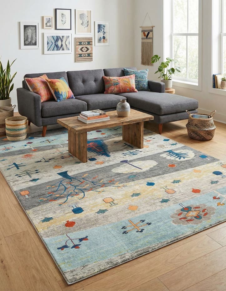 9' 10 x 14' Washable Vivid Rug