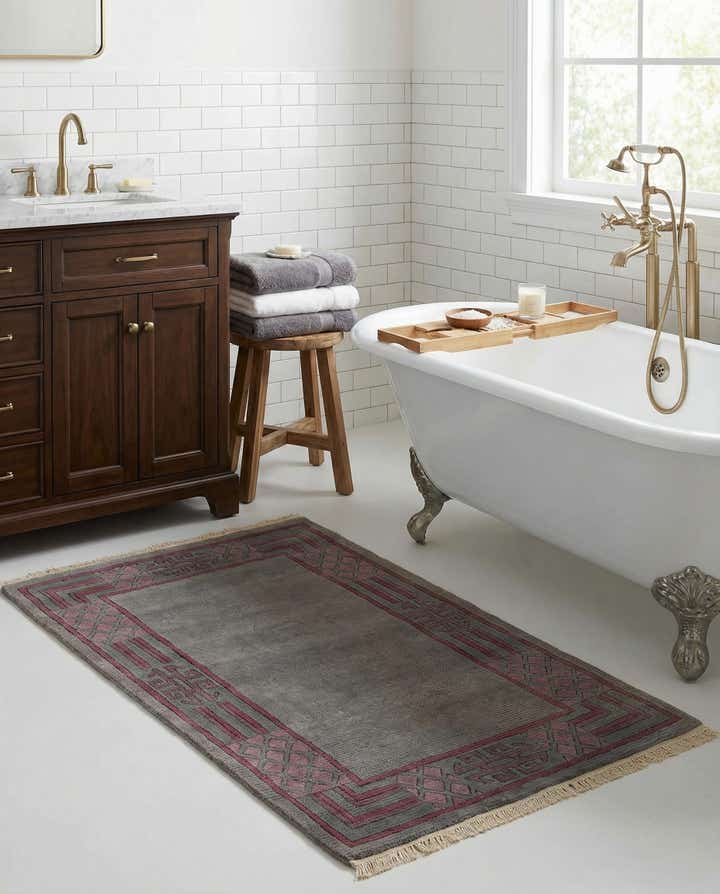 2' 6 x 4' 8 Hand Knotted Tibet Wool Rug