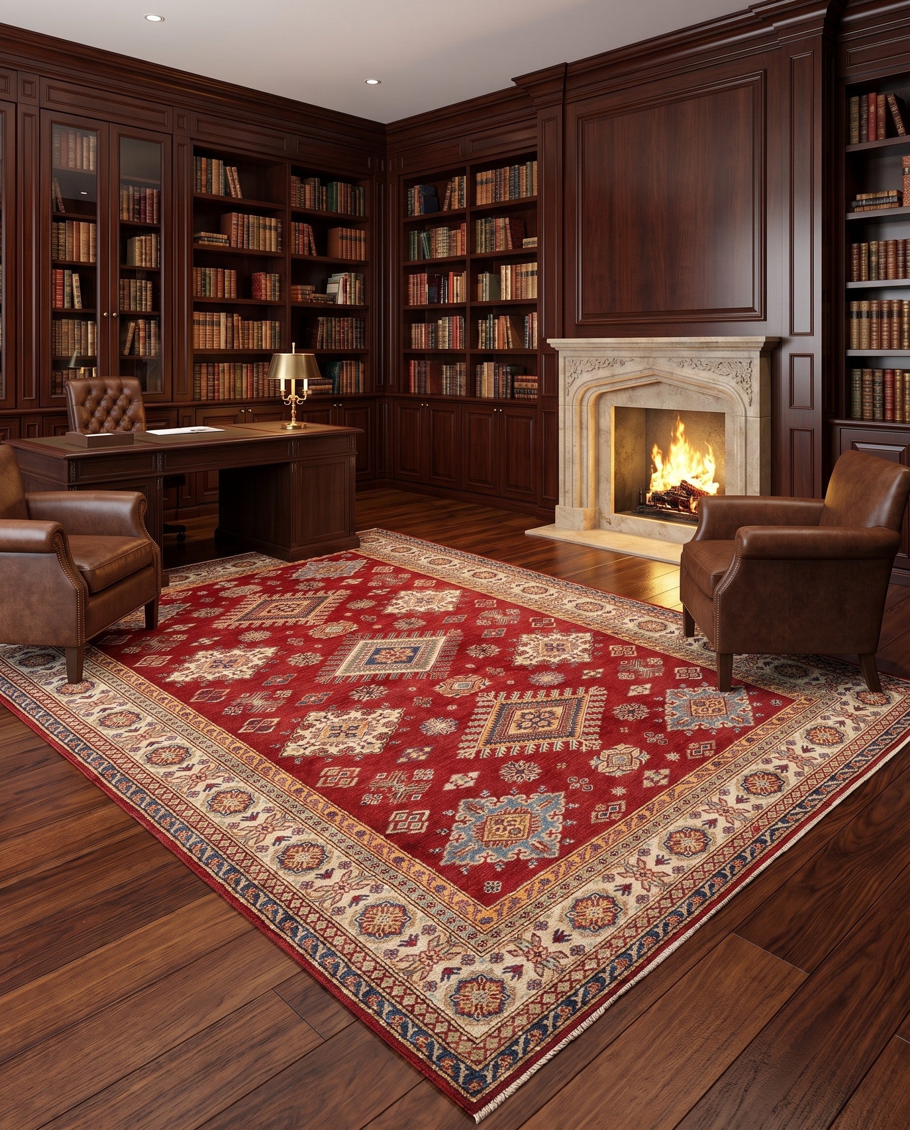 6' 9 x 9' 9 Kazak Wool Rug