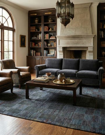 5' 6 x 7' 6 Hand Knotted Over-Dyed Ziegler Rug