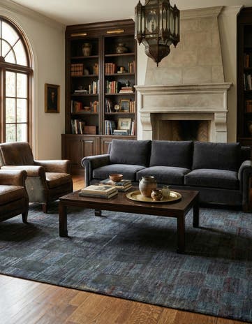 5' 6 x 7' 6 Hand Knotted Over-Dyed Ziegler Rug