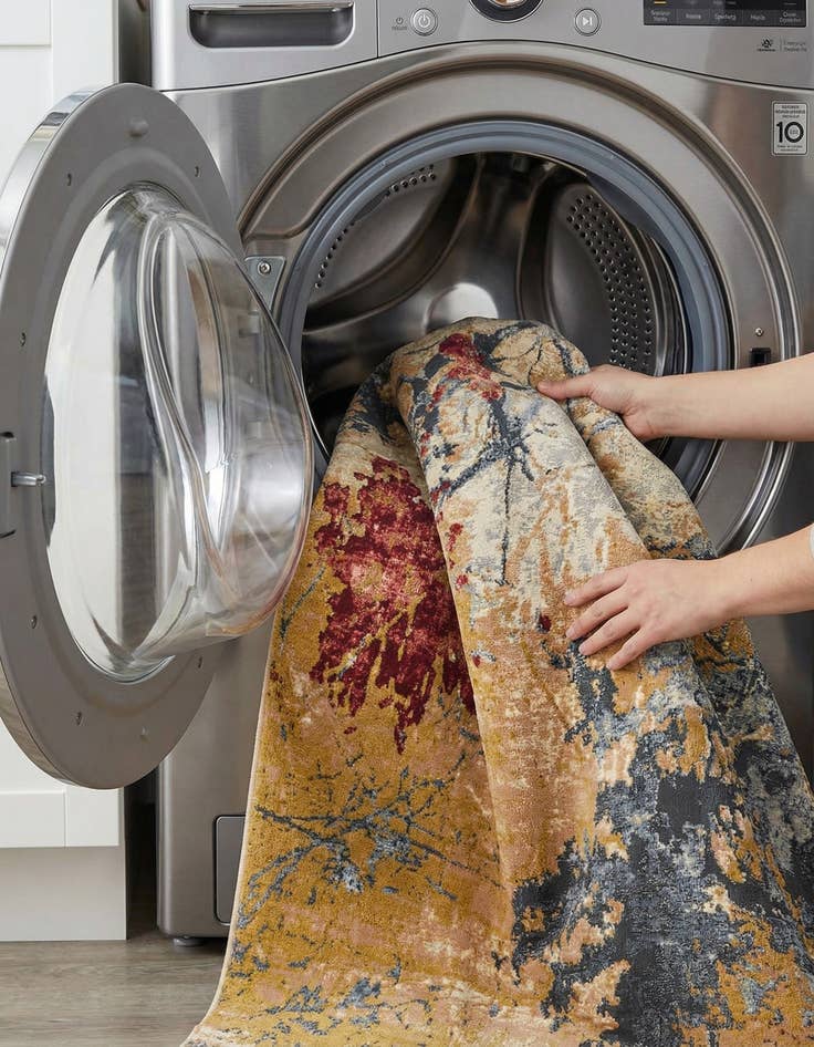 Detail image of 5' 3 x 8'  Washable Modern Indoor / Outdoor Rug