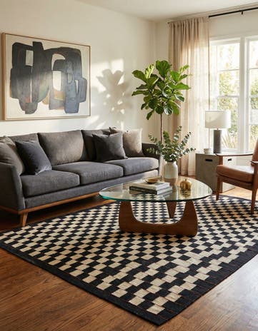 5' 9 x 7' 6 Hand Woven Kilim Modern Wool Rug