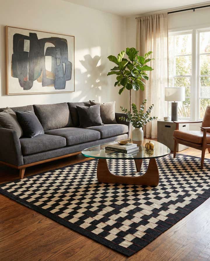 5' 9 x 7' 6 Hand Woven Kilim Modern Wool Rug