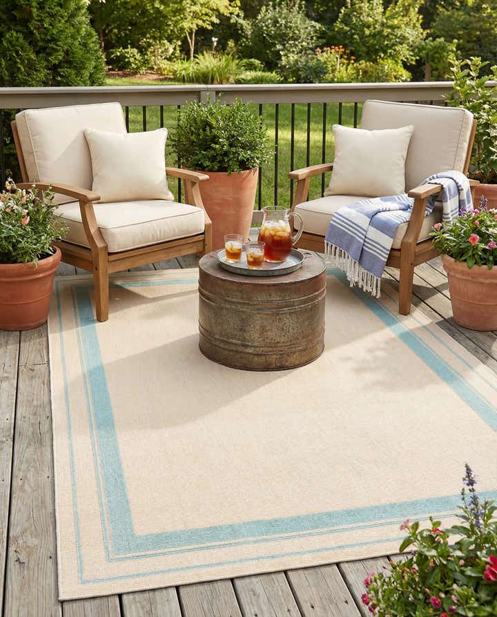5' 3 x 7' 7 Easy-Clean Indoor / Outdoor Rug