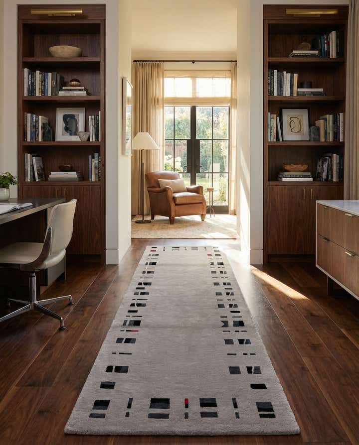 2' 8 x 9' 8 Hand Knotted Tibet Wool Runner Rug