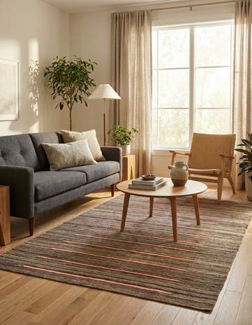 4' 2 x 5' 10 Hand Woven Kilim Modern Wool Rug