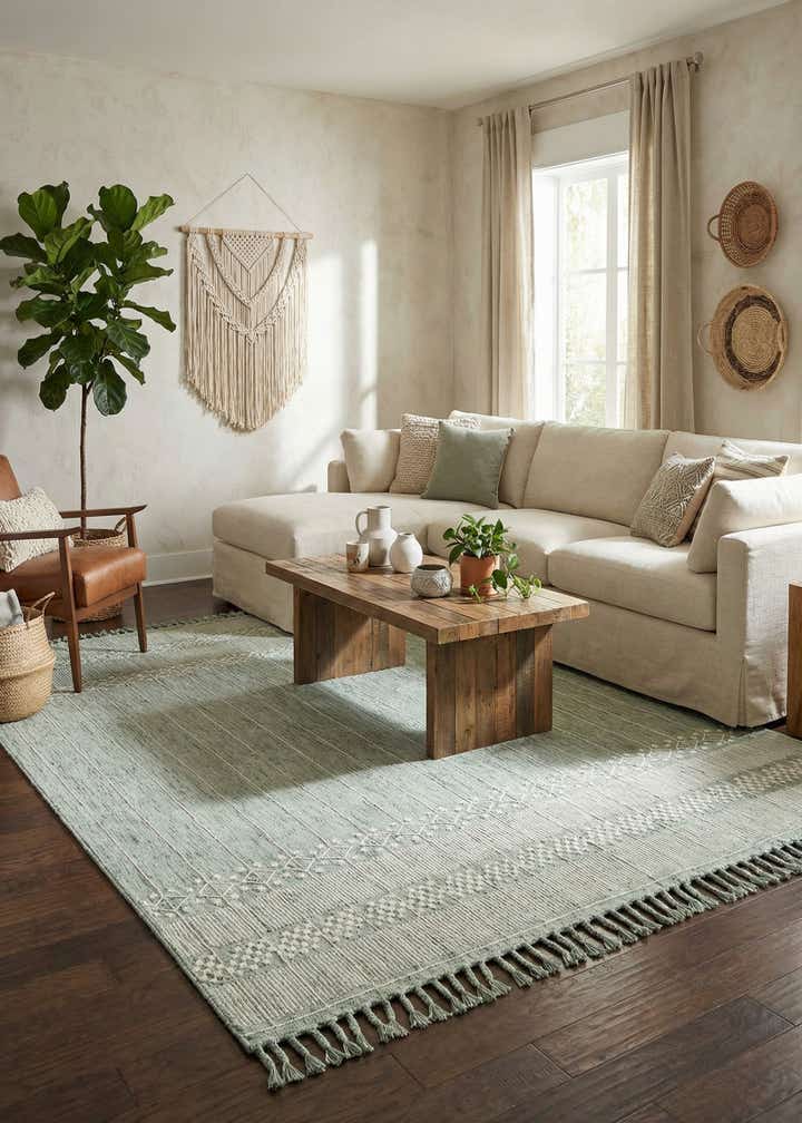 10' x 14' 1 Easy-Clean Eco Bohemian Indoor / Outdoor Rug
