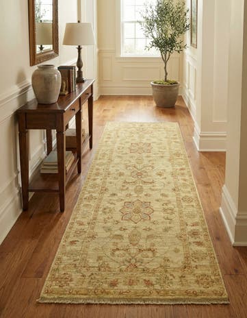 2' 6 x 6' 5 Hand Knotted Peshawar Ziegler Runner Rug