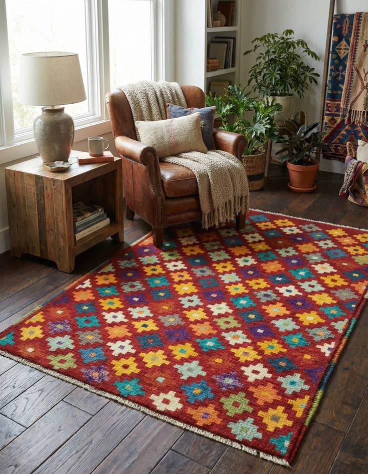 Detail image of 2' 8 x 4'  Hand Knotted Balouch Rug