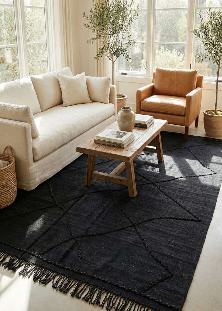 5' 8 x 8' Hand Knotted Moroccan Wool Rug