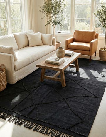 5' 8 x 8' Hand Knotted Moroccan Wool Rug