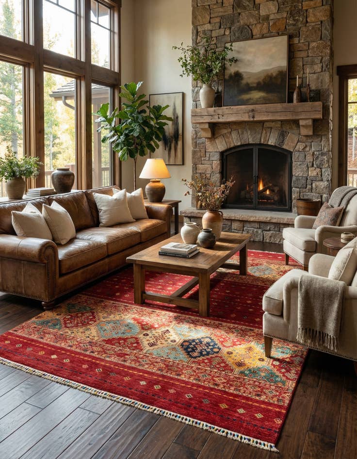 Detail image of 6' 4 x 9' 7  Hand Knotted Ariana Ziegler Oriental Rug