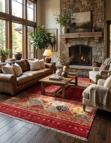 6' 4 x 9' 7 Hand Knotted Ariana Ziegler Oriental Rug