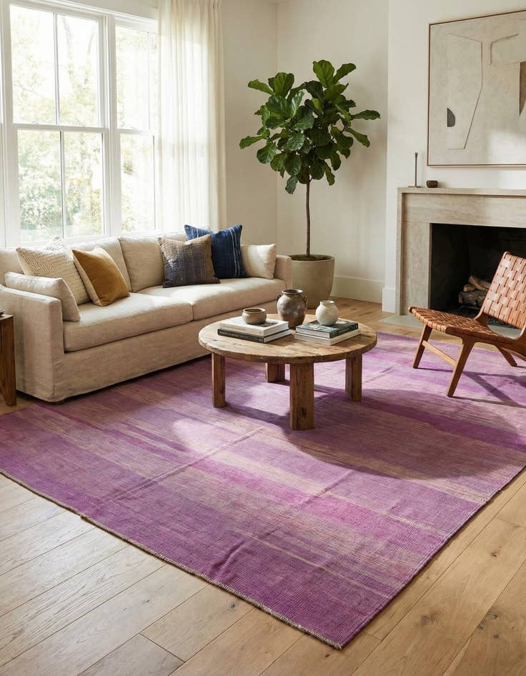 Detail image of 6' 9 x 9' 9  Hand Woven Kilim Modern Wool Rug