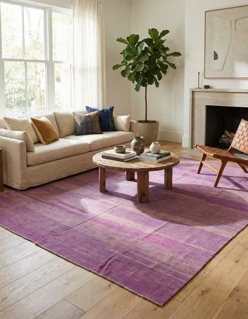 6' 9 x 9' 9 Hand Woven Kilim Modern Wool Rug