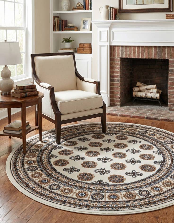 Detail image of 5' 3 x 5' 3 Bokhara Round Rug