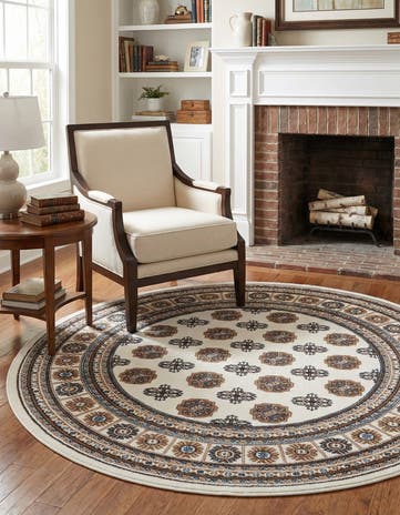 5' 3 x 5' 3 Bokhara Round Rug