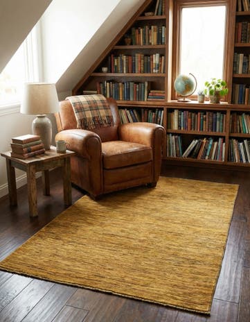 3' 4 x 4' 10 Hand Knotted Modern Ziegler Oriental Rug