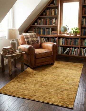 3' 4 x 4' 10 Hand Knotted Modern Ziegler Oriental Rug