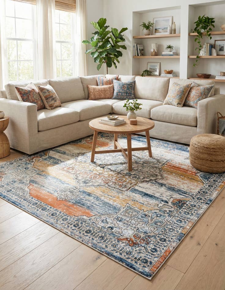 Detail image of  10' x 10' Nyla Square Rug