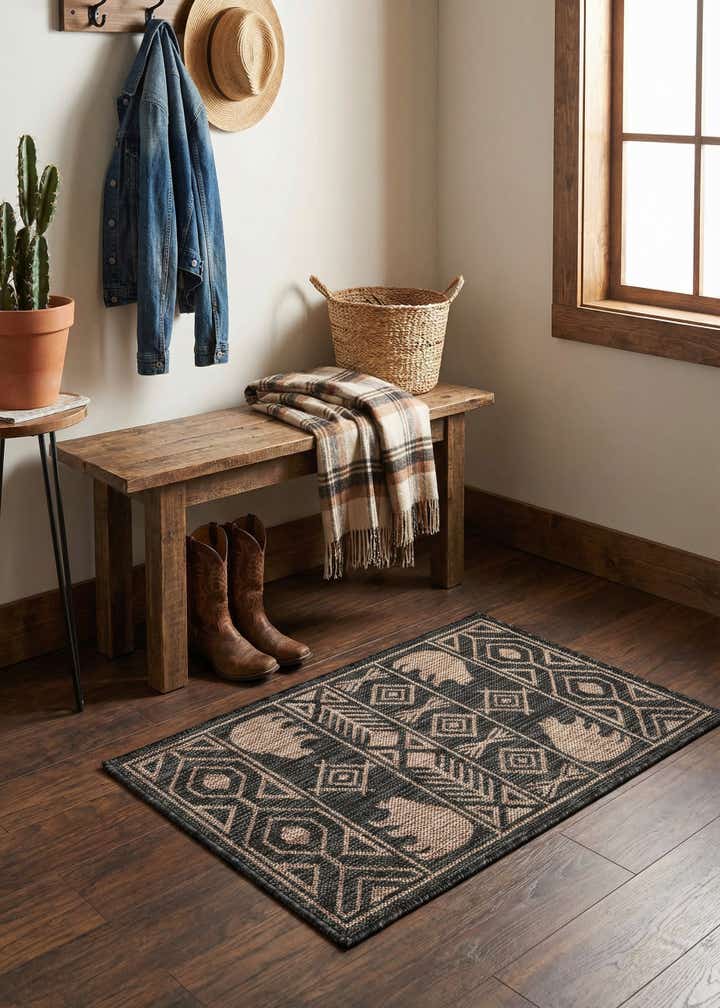 2' x 3' Easy-Clean Southwestern Indoor / Outdoor Rug