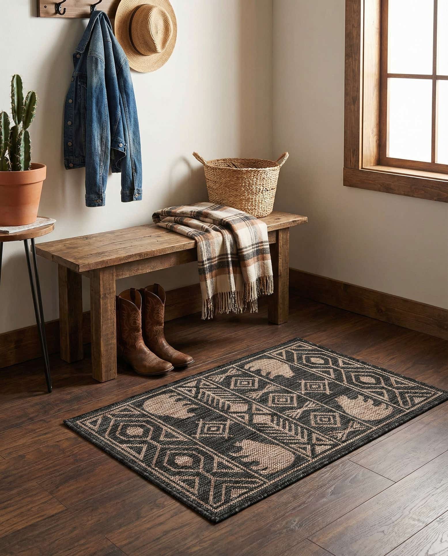 2' x 3' Easy-Clean Southwestern Indoor / Outdoor Rug
