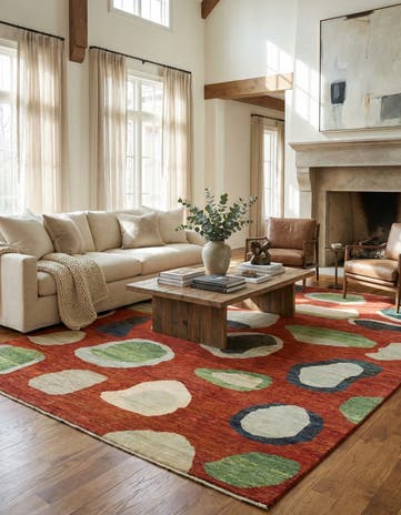 8' 6 x 11' 6 Hand Knotted Modern Ziegler Rug
