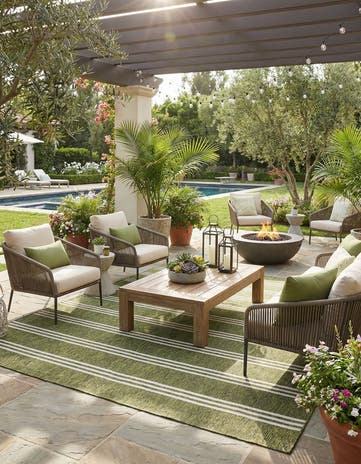 13' x 13' Easy-Clean Jill Zarin Anguilla Indoor / Outdoor Square Rug