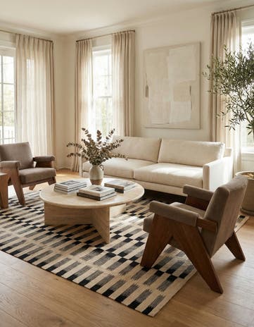5' 9 x 7' 9 Hand Woven Kilim Modern Wool Rug