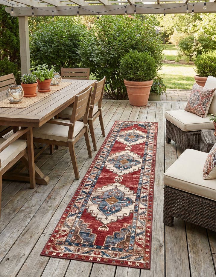 2' 7 x 12' Easy-Clean Traditional Indoor / Ou...