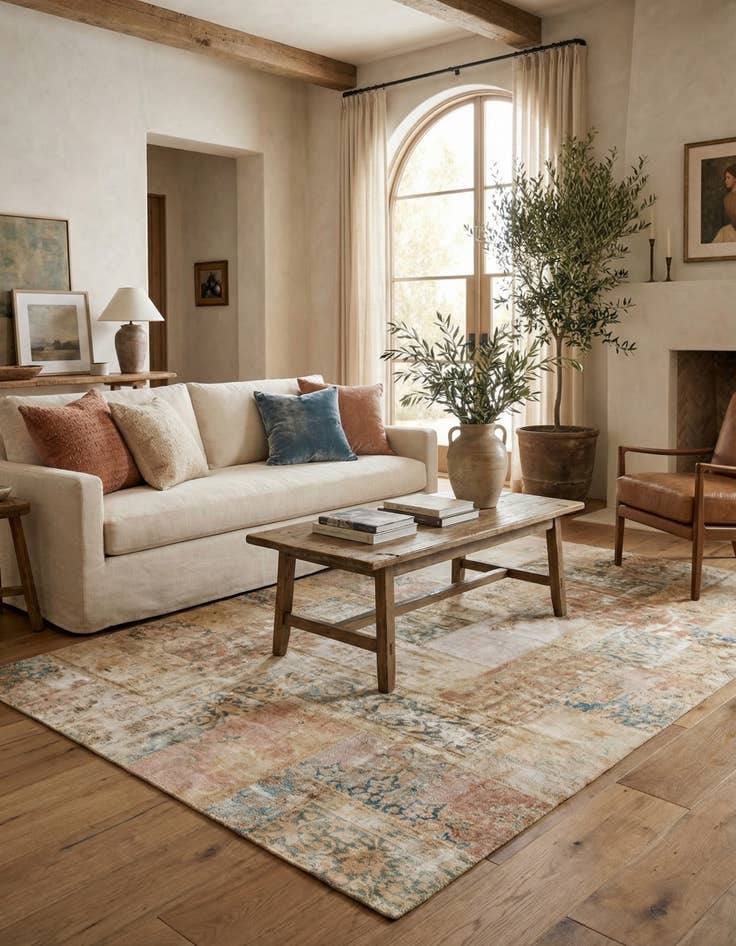 Detail image of 6' 8 x 10' 3  Hand Knotted Ultra Vintage Persian Wool Rug