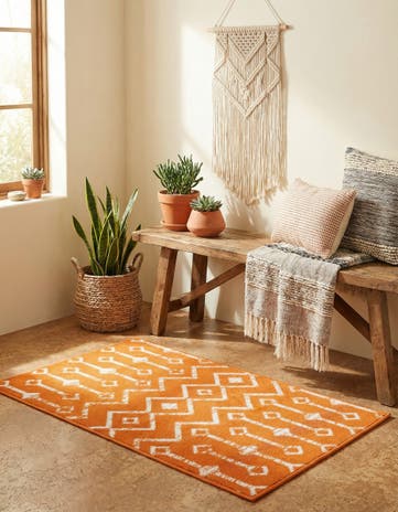 Orange Kasbah Trellis Rug