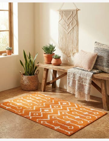 Orange Kasbah Trellis Rug