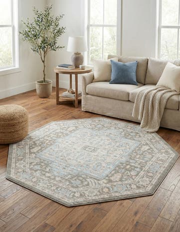 Cloud Gray Whitney Octagon Rug