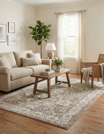 Beige Brown Madeline Rug
