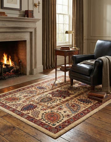 4' 11 x 6' 5 Hand Knotted Ariana Ziegler Rug