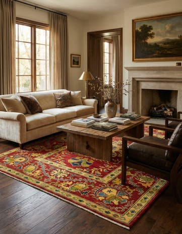 5' 2 x 6' 9 Hand Knotted Kazak Rug