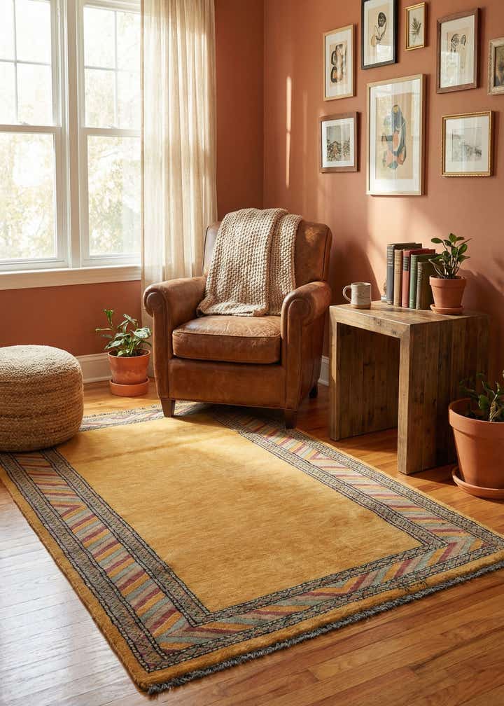 3' 2 x 5' 2 Hand Knotted Kashkuli Gabbeh Oriental Wool Rug