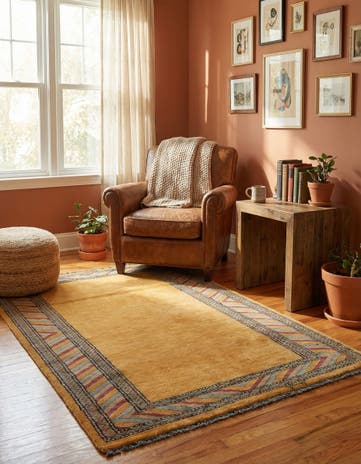 3' 2 x 5' 2 Hand Knotted Kashkuli Gabbeh Oriental Wool Rug