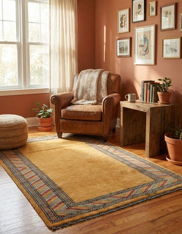 3' 2 x 5' 2 Hand Knotted Kashkuli Gabbeh Oriental Wool Rug